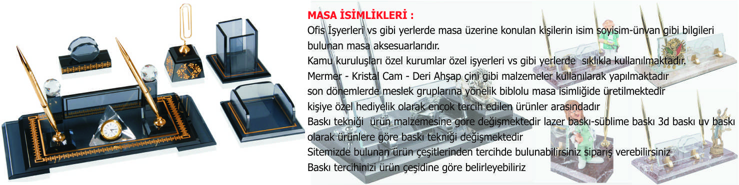 MASA İSİMLİK VE SÜMEN TAKIMLARI