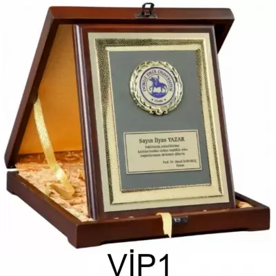 PLAKET AHŞAP KUTULU  VİP PLAKET BV01