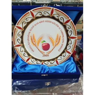 EL YAPIMI ÇİNİLİ TABAK PLAKET