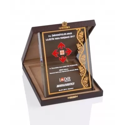 DERİ KUTULU KRİSTAL PLAKET BP2004