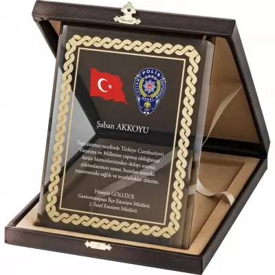 DERİ KUTULU KRİSTAL PLAKET BP2009