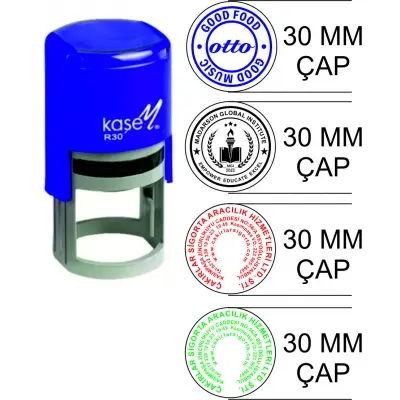 Kaşem R30 Kendinden Mürekkepli Otomatik Yuvarlak Kaşe