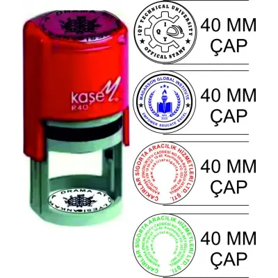 Kaşem R40 Kendinden Mürekkepli Otomatik Yuvarlak Kaşe