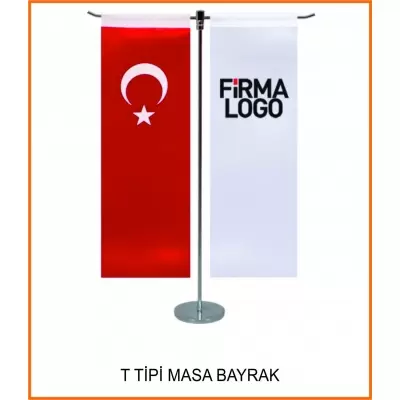 T TİPİ MASA BAYRAĞI